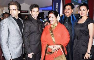 shatrughan sinha with his twin sons