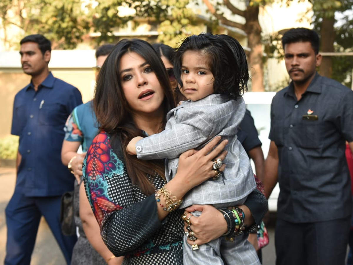 Viral Video Of Ekta Kapoor With Kids Spotted In Juhu