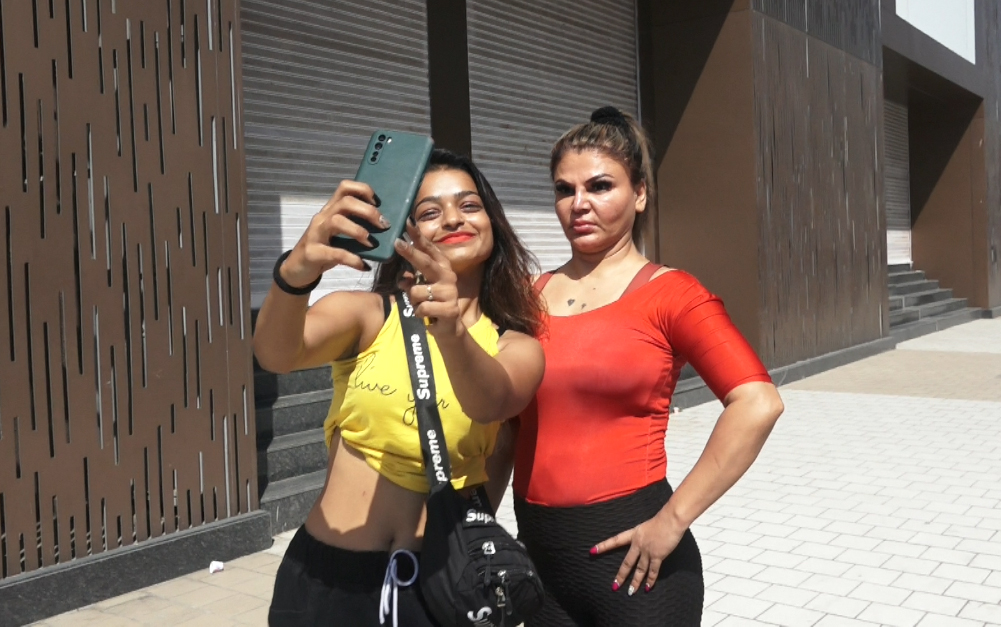 Rakhi Sawant Spotted At Andheri GYM