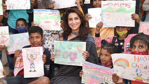 Childrens Day पर एक्ट्रेस Tisca Chopra ने बच्चों के साथ टाइम स्पेंड किया