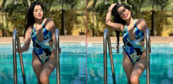 Urfi Javed In Blue Monokini Photo एक्ट्रेस कड़ाके की ठंड में सनबाथ का मजा लेती दिखी