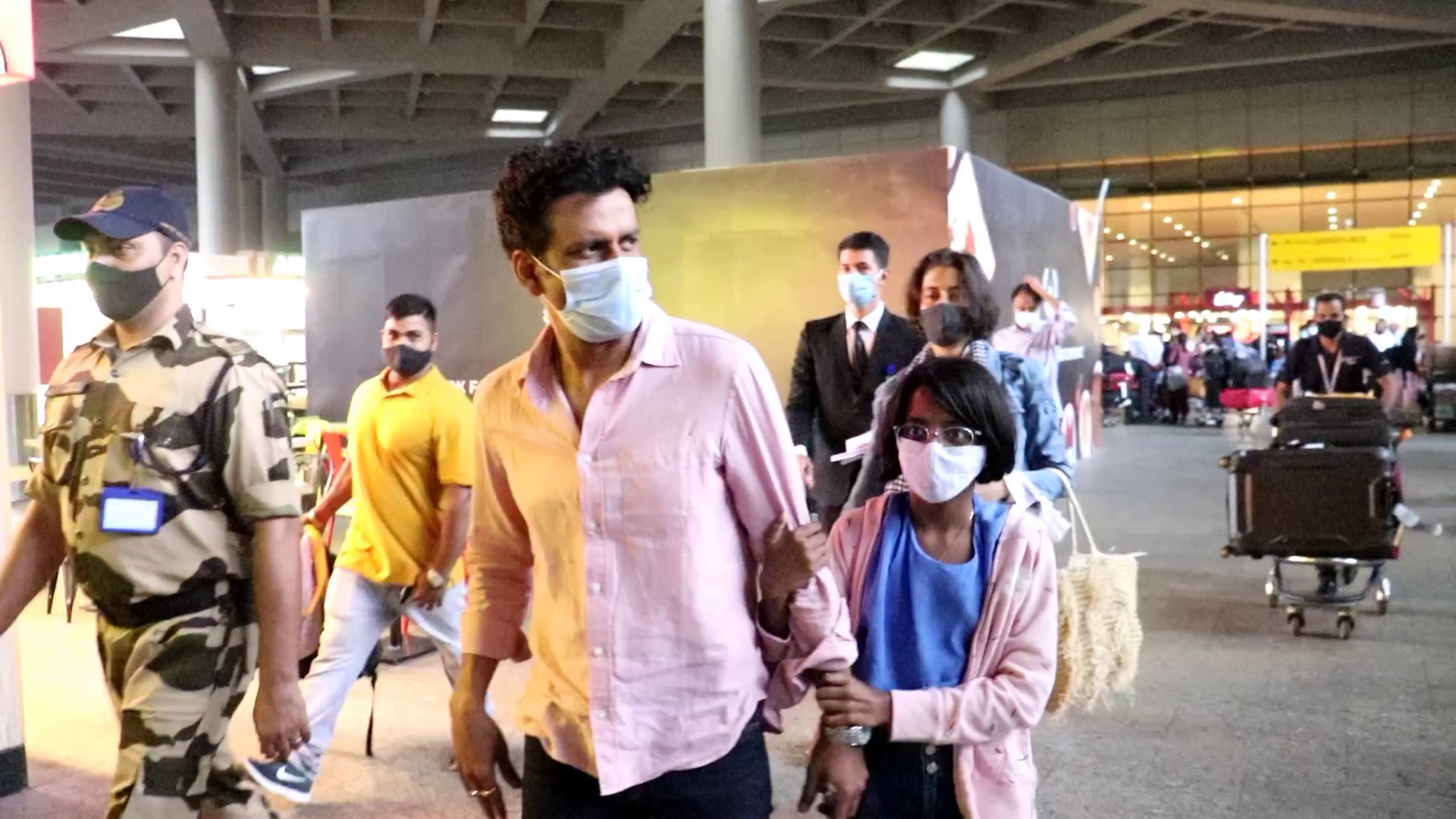 Manoj Bajpai Back To Mumbai With Family Spotted At Airport