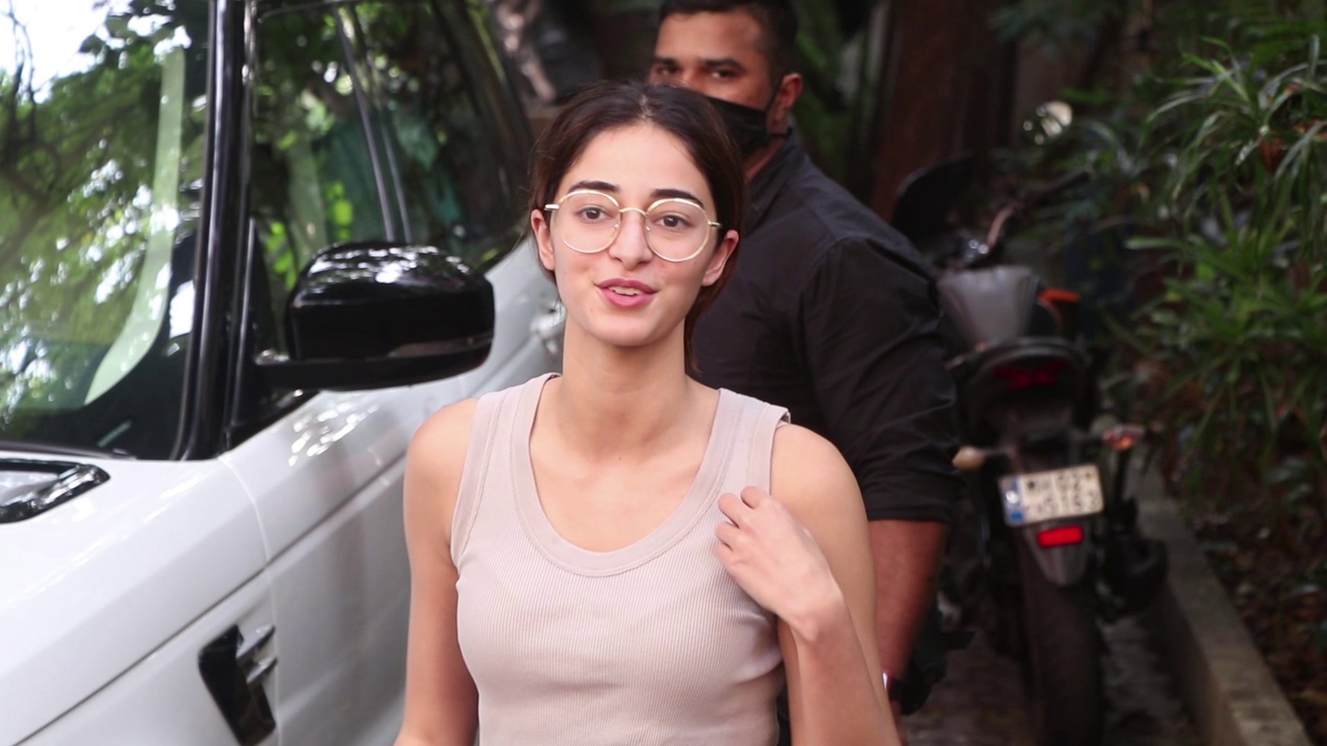 Ananya Pandey Spotted At Dubbing Studio Bandra