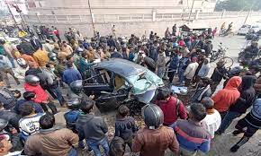  Road Accident in lucknow