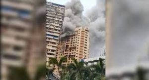 Fire in 20-Storey Building in Mumbai
