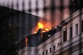 Fire in South Africa Parliament