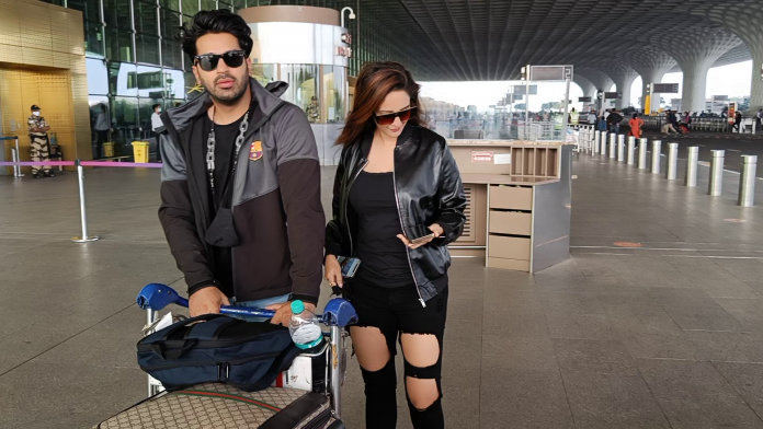 Chahat Khanna & Rohan Gandotra Spotted at Airport