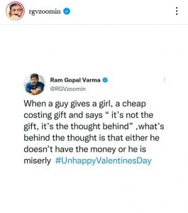 Ram Gopal Varma on Valentine Day