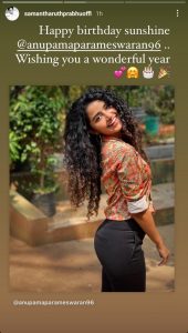 Anupama Parameswaran Birthday