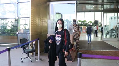 Sanya Malhotra Spotted at Airport