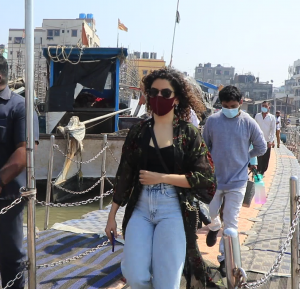 Sanya Malhotra Spotted at Versova Jetty