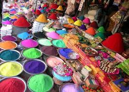 Markets Decorated For Holi