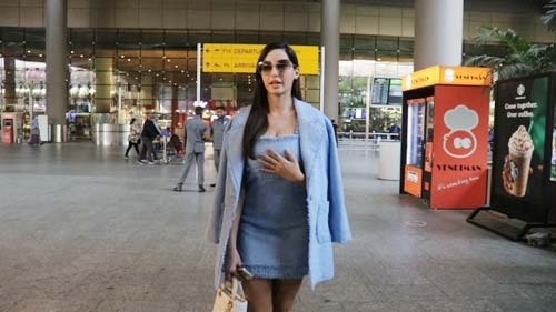 Nora Fatehi Spotted At Airport