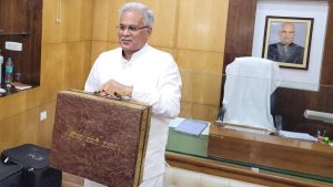 Budget Presented in Briefcase Made of Cow Dung