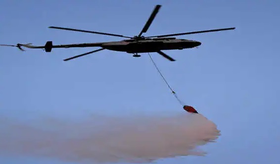 Airforce Helicopters Are Trying To Control The Fire