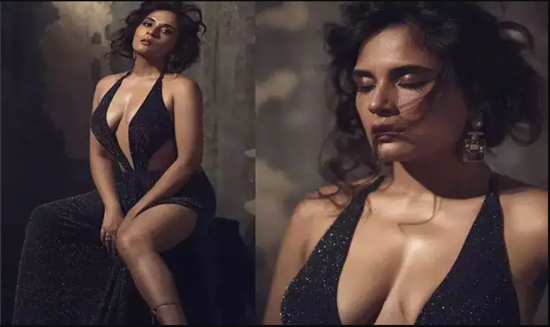 Richa Chadda Bold Photoshoot ब्लैक थाई स्लिट गाउन में एक्ट्रेस की फोटोज देख अमायरा दस्तूर बोलीं- हाय गर्मी!