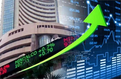 Stock Market Closed On Green Mark, सेंसेक्स 574 अंकों की बढ़त के साथ 57,037 पर बंद