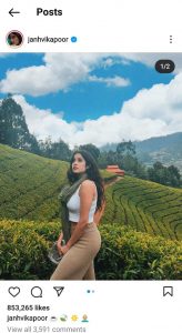 Janhvi Kapoor Shared Pictures