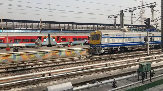 Different Colour Train Coaches