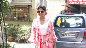 Shamita Shetty Spotted for Her Salon Session