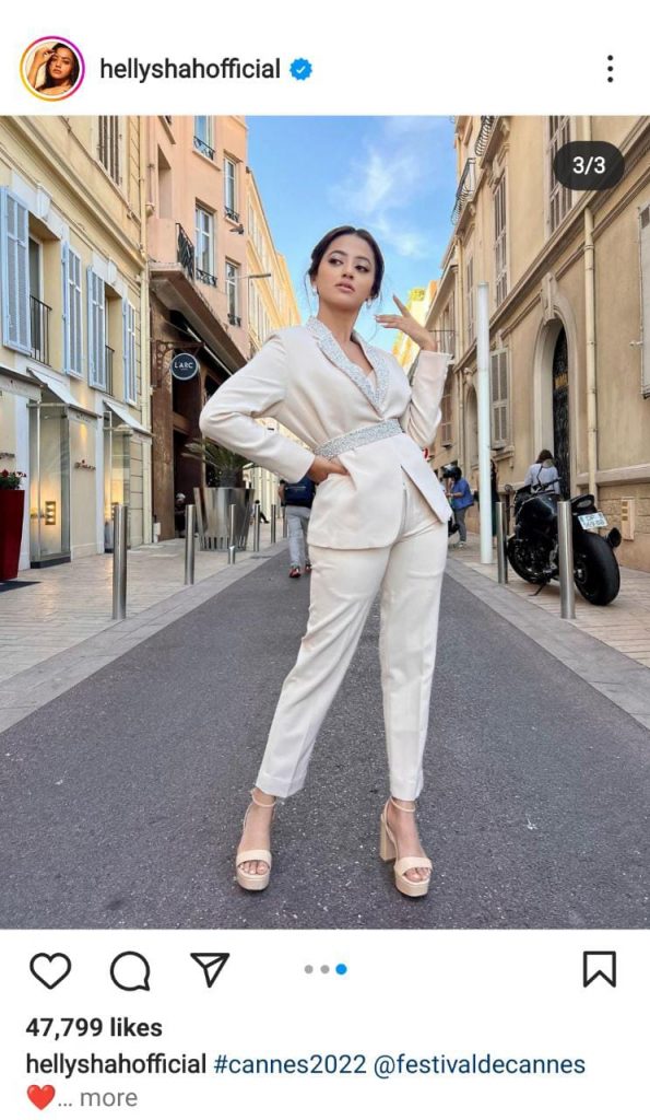 Cannes 2022 Helly Shah Shares Stunning Look