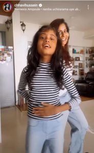 Chhavi Mittal dances with her daughter