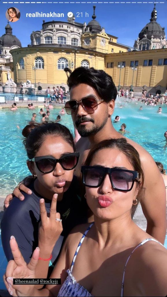 Hina Khan enjoy vacations at Budapest