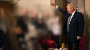 Boris Johnson Pictured Drinking at Party During UK lockdown