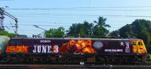 Vikram Movie Poster Painted on the trains