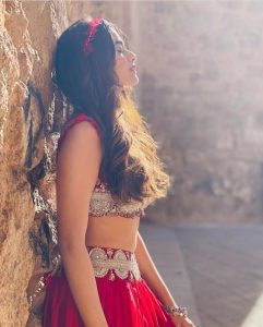 Keerthy Suresh got Photoshoot Wearing a Red lehenga