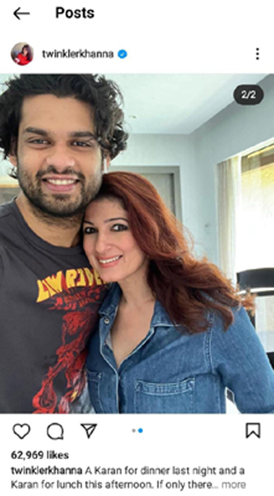 twinkle khanna with his brother karan