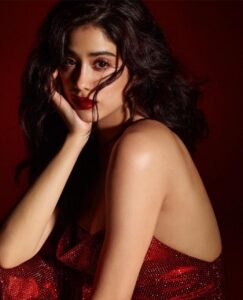 Janhvi Kapoor New Photoshoot in Red Dress