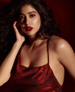 Janhvi Kapoor New Photoshoot in Red Dress