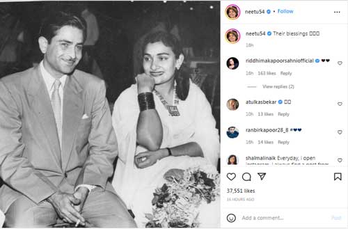 Neetu Kapoor Shares Pic Remembering her mother-in-law