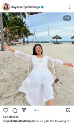 Divyanka Tripathi Dahiya at the Maldives