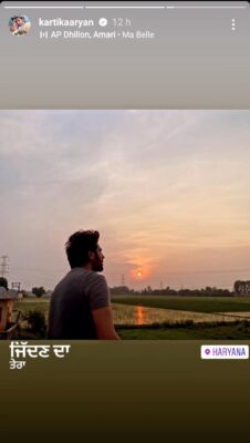 Kartik Aaryan enjoys sunset