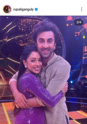 Rupali Ganguly with Ranbir Kapoor