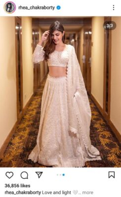 Rhea Chakraborty in a White Outfit