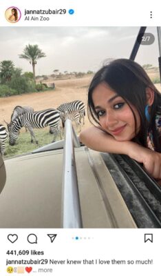 Jannat Zubair in Abu Dhabi