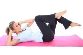 Cross crunches can be exercised