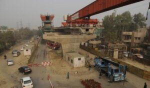 Construction work of new elevated road continues