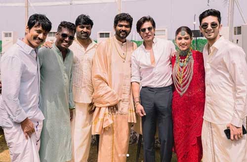 Shahrukh Khan and Atlee were Seen in Vignesh and Nayantara's Wedding 