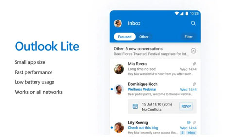 Microsoft outlook lite 