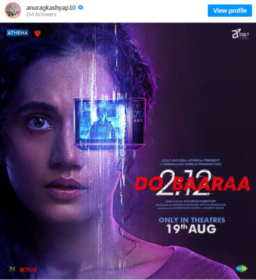 Taapsee Pannu share Dobaaraa poster