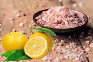 Lemon juice and black salt