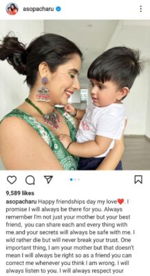 Charu Asopa Writes 'Friendship Note' for Daughter