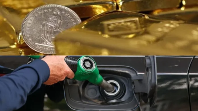 Gold, Silver and Fuel Rate Today: दिल्ली में सोना धड़ाम, चांदी चमकी, ईंधन का भाव स्थिर, जानिए आज के दाम