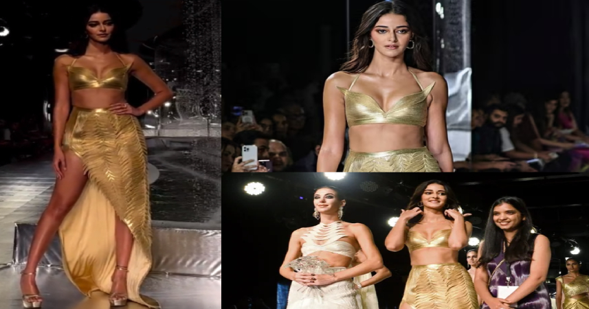 India Couture Week 2023 में अनन्या पांडे के 'गोल्डन बर्ड' लुक ने मचाया बवाल