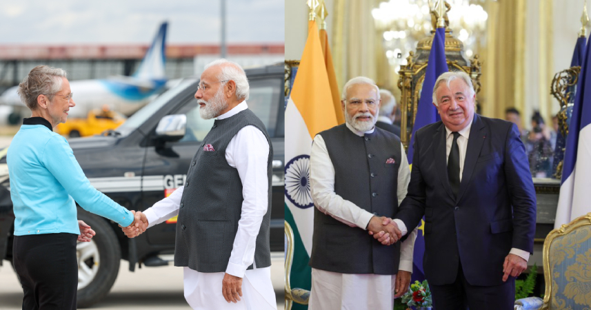 PM Modi France Visit: पीएम मोदी फ्रांस की प्रधानमंत्री एलिजाबेथ के साथ प्रतिनिधिमंडल स्तर की वार्ता में हुए शामिल