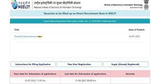 NIELIT Recruitment 2023: NIELIT में 56 पदों पर भर्ती योजना शुरु, 13 अगस्त 2023 है अंतिम तिथि, जल्द करें आवेदन